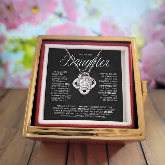 To My Daughter Graduation Necklace | Strength-Inspired Gift from Parent