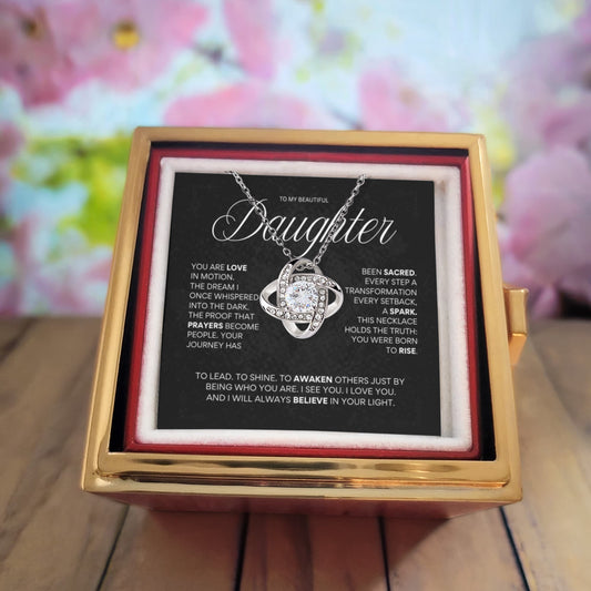 To My Daughter Graduation Necklace | Empowering Gift with Bold Message