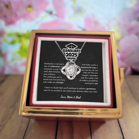 Graduation 2025 Necklace and Rose Box – "Endless Possibilities Waiting for You"