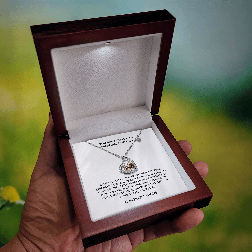 You Are Already An Incredible Mother - Baby Feet Necklace